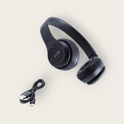 house of common Powerful & Detailed Sound Headphones with Mic & Extended Battery_N6 Bluetooth & Wired(Black, On the Ear)