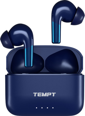 TEMPT Wave Pro Bluetooth Earbuds , 72hrs Playback, Noise Cancellation Earphone-Blue Bluetooth(Blue, True Wireless)