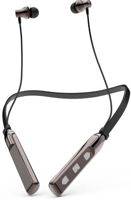 IZWI Magnetic Neckband Bluetooth with Mic for Sports, Gym, Travellers & Music Lovers Bluetooth(Black, In the Ear)