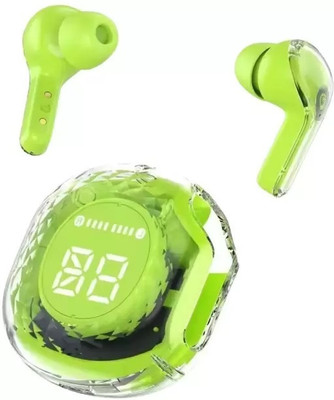 snowbudy New Design Led UltraPods 2 Buds With Charging Case Bluetooth Gaming Bluetooth(Green, True Wireless)