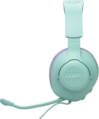 JBL Quantum 100M2 Gaming Wired Headphone with Detachable Mic, 3.5mm Jack Cable Wired(Cyan, On the Ear)