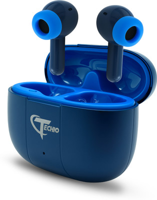 TECHIO Airdops Earbuds F9 Spatial Audio, Charge, Bluetooth v5.3es 300 Wireles Bluetooth(Blue, True Wireless)