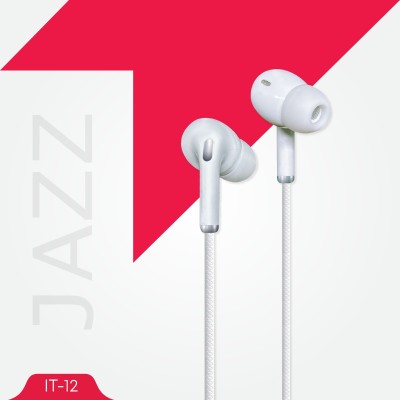 i-Tronics iT 12 Jazz Earphone With 3.5mm Metal Pin Jack. 1.3 Meter Soft With Extra Bass Wired Headset(Black, In the Ear)