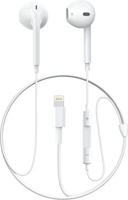 ASTOUND XII-277 Volume Control Music & Calling Headphones for iOS Wired Headset(White, In the Ear)
