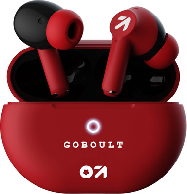 GOBOULT W40 with Quad Mic ENC, 48H Battery Life, Low Latency Gaming, Made in India, 5.3v Bluetooth(Berry Red, True Wireless)