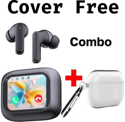 TOUCH 18 Combo Touch Screen Bluetooth Display Earbuds TWS Cancelling Cover free Bluetooth(Black, In the Ear)