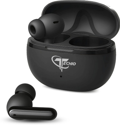 Techio NIRVANA ION EARBUD, WITH 40Hrs OF PLAYBACK Bluetooth(Black, True Wireless)