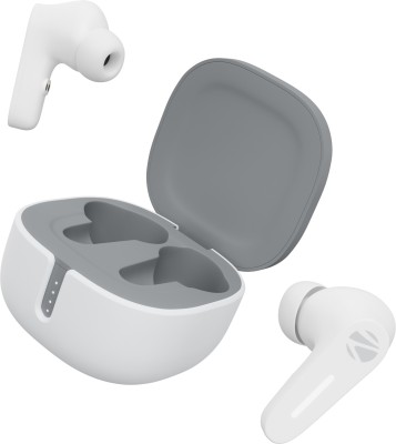 ZEBRONICS Zeb-Sound Bomb 7, TWS, 40h Backup, BT v5.2, ENC, Rapid Charge, Flash Connect Bluetooth Gaming Headset(White, In the Ear)