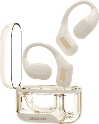 DUDAO U17PRO Ai Open-Ear Conduction Headphones 13mm Driver 24H Battery ANC IP45 LED Bluetooth(Transparent, Beige, On the Ear)