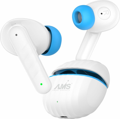 AMS Max TWS Earbuds with 45 HRS Playtime,(40db ENC), Bluetooth v5.3 Bluetooth(White, Blue, True Wireless)