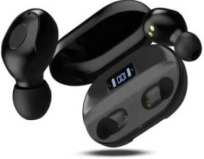 GUGGU AW_465A_TWS T2 true wireless earbuds Bluetooth 12hrs playtime Bluetooth Headset Bluetooth(Black, True Wireless)