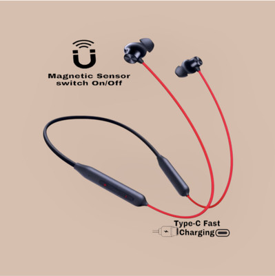 TWS Wireless Neckband, 58Hrs Playtime, Double EQ Mode, Fast Charging_CG Bluetooth & Wired(Red, In the Ear)