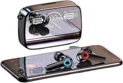 TOUCH 18 M19 LED Display TWS Wireless Earbuds Bluetooth Headset Upto 48H Bluetooth Gaming(Black, True Wireless)