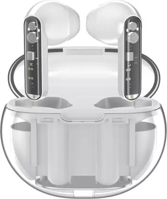 Like Star Butterfly TWS Wireless Earphone, BT Earbuds with Transparent Design, 30Hr Bluetooth(White, Play& Fast Charging, BT+ENC,13mm HD BASS Drivers, IPX7Sweat-Proof,in Mic, In the Ear)