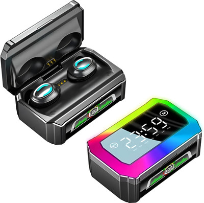 COREGENIX GQ-03 Flip TWS with Clock, BT 5.3, 30hrs Playtime, Low Latency, High Performance Bluetooth(Black, True Wireless)