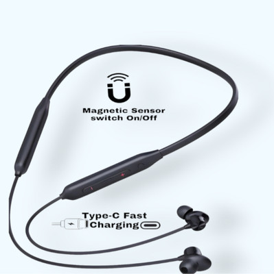 GDS Pro Neckband With Upto 48 Hours Playback & Fast Charging Earphone_8Z Bluetooth & Wired(Black, In the Ear)