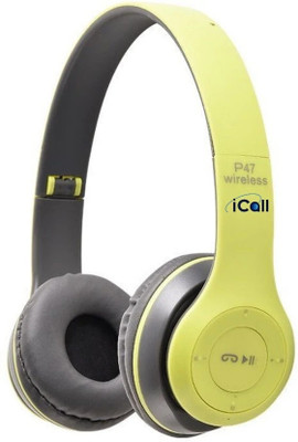 icall BestSound Latest P47 With Mic With 6 Hour Battery Backup Bluetooth(Green, True Wireless)