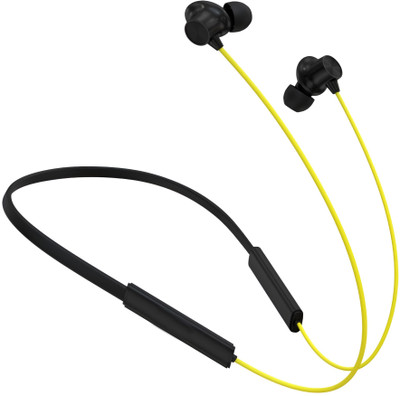 Rueqn Buds Wireless 3 Upto 60H Playtime*, ENC, Magnetic On/Off Neckband Headphon [YL6] Bluetooth(Yellow, In the Ear)
