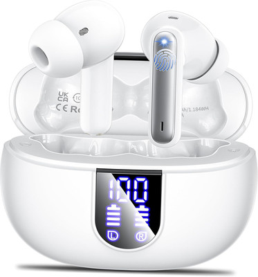 Brolan High Power with Power Bluetooth Gaming(White, True Wireless)
