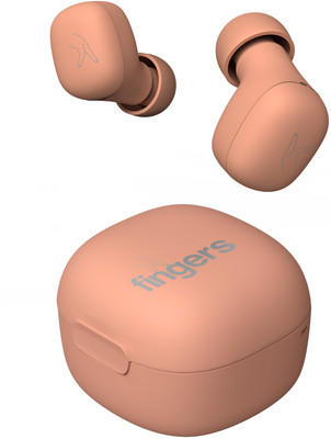 FINGERS SizeZero Pods2 Bluetooth(Sunset Peach, In the Ear)