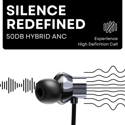 RED WIRED Bluetooth Headphone - 100Hours Playtime Wireless Neckband headphones Earphone-6 Bluetooth Gaming(Black, In the Ear)