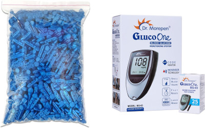 Dr. Morepen BG-03 BLOOD GLUCOSE MONITORING SYSTEM MACHINE (GREY,BLACK) Glucometer(GREY AND BLACK)