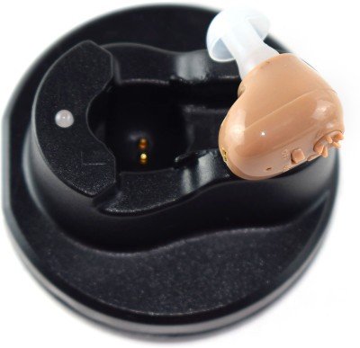 Dishan Wireless Digital Rechargeable Mini Deaf Amplifier Both Ear Adjustable G12LR CIC Hearing Aid(Beige)