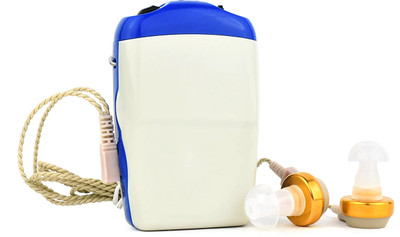 AKI Wire Ear machine for Old age/ Seniors Axon F-28 Both Ear Pocket Model Hearing Aid(White, Blue)