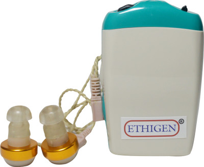 ETHIGEN ETHIGEN F-18 With VCord & 1 Single Cord Free For Old Age Person Hearing Aid. Axon F- 18 Pocket Model Hearing Aid(White)