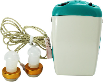 Dishan Both Ear Machine For Old Age Person Ear Deaf Machine Hearing Aid Machine-Axon F-18 with V cord Pocket Machine Hearing Aid(White)