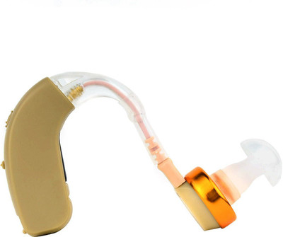 AKI Easy to Operate Adjustable Volume Control F-137 Hearing Amplifier for Old age/ Senior Behind the Ear Hearing Aid(Beige)