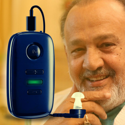 Aika AK-690 16 Channel Digital Rechargeable Pocket Model Hearing Aid Machine for Old age and Seniors with Active Noise Cancellation Pocket Model Hearing Aid(Blue, For Single Ear)