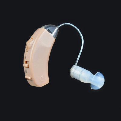 Dishan UN-125 Earing Aid Machine For Old Age Senior Citizen Upto 50 dB Sound Gain BTE Hearing Aid(Beige)