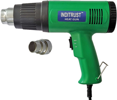 Inditrust GREEN Electric Air Heat Gun with High and Low Temperature & 1pc Round Nozzle 2000 W Heat Gun