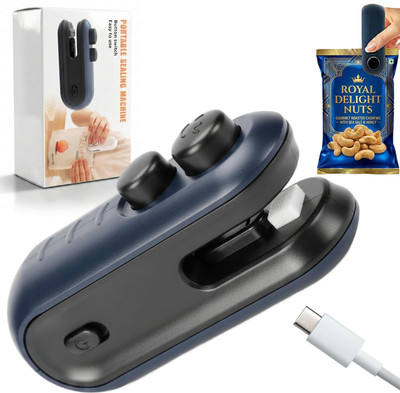 ANSHAURA Portable USB Rechargeable Mini Heat Sealer for Plastic & Foil Packets Hand Held Heat Sealer(100 mm)