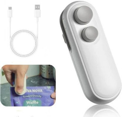 FRESHeTECH SnapSeal Mini Sealing Machine 2 in 1 USB Rechargeable Bag Sealer Hand Held Heat Sealer(70 mm)
