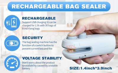 Wifton Bag Sealer, Handheld Bag Heat Vacuum Sealer Hand Held Heat Sealer(20 mm)