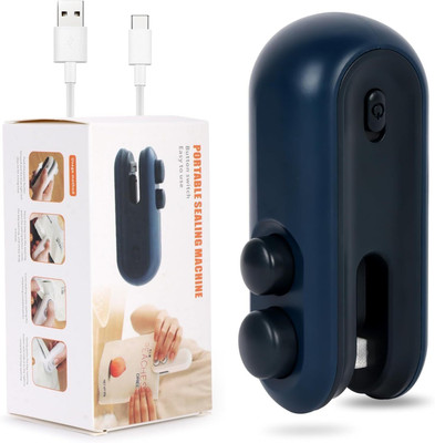 Fulkiza Portable Mini Sealing Machine 2 in 1 USB Rechargeable Magnetic Heat Sealer Hand Held Heat Sealer(100 mm)