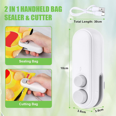 Wifton Portable Resealer Machine with Pouch Hand Held Heat Sealer(20 mm)