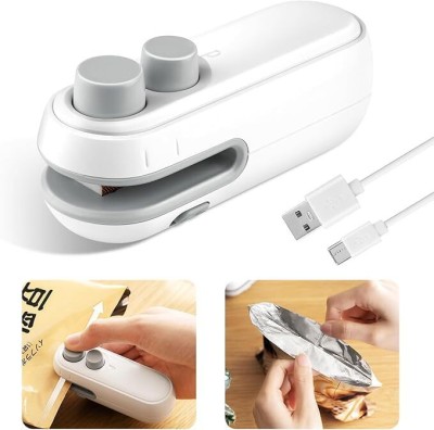 LAVITRA Mini Sealing Machine 2 in 1 USB Rechargeable Magnetic Bag Sealer Hand Held Heat Sealer(99 mm)