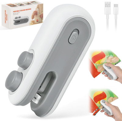 Hespa USB Heat Seal Machine: 2-in-1 Plastic Packaging Sealer for Home Use Hand Held Heat Sealer(10 mm)