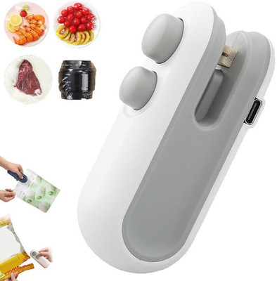 UNIBOX Portable Mini Sealing Machine 2 in 1 USB Rechargeable Hand Held Heat Sealer(3 mm)