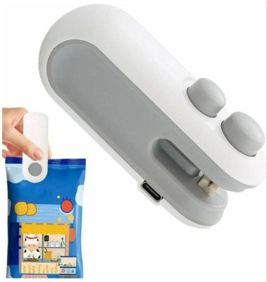 vishesh Mini Sealer Machine, 2 in 1 USB Rechargeable Magnetic Heat Sealing & Cutting Hand Held Heat Sealer(2 mm)