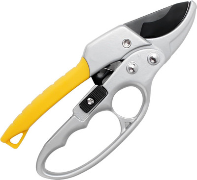 QXORE Gardening Scissor Stainless Steel Garden Snip with Safety Lock Garden Shears Garden Tool Kit(1 Tools)