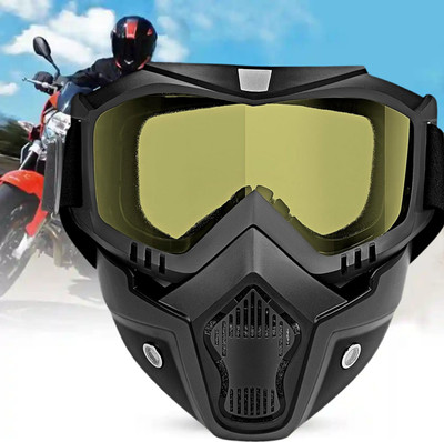 Aksmit Goggle Mask Anti Scratch UV Protective Face & Eyewear Windproof Helmet Breath Guard