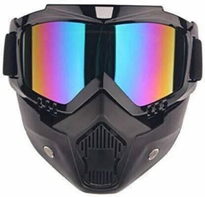 QUICKMOVE Motocross Bike Riding Goggles Glasses Face Dust Mask With Detachable Blowtorch40 Helmet Breath Guard