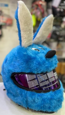 Anjana UNIVERSAL BUNNY COVER ONLY FOR FULL HELMET TO MAKE HELMET CLASSY(BLUE) Helmet Buckle Clip
