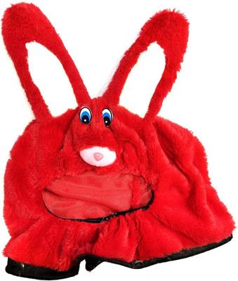 P I SOFT TOYS Red Bunny Motorcycle Only Cover Helmet Covers Suitable for Helmets Riding Gear Helmet Buckle Clip