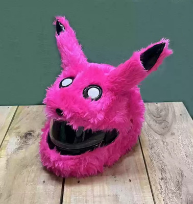 V VANTRA -PINK COLOUR PIKACHU HELMET COVER Motorbike Helmet (pink) Bike Fairing Helmet Buckle Clip