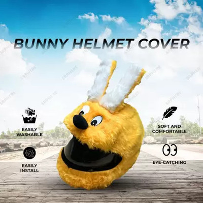 SRPHERE EETY Yellow Bunny Riding Gear Helmet Covers Suitable for Helmets Only Cover Helmet Buckle Clip